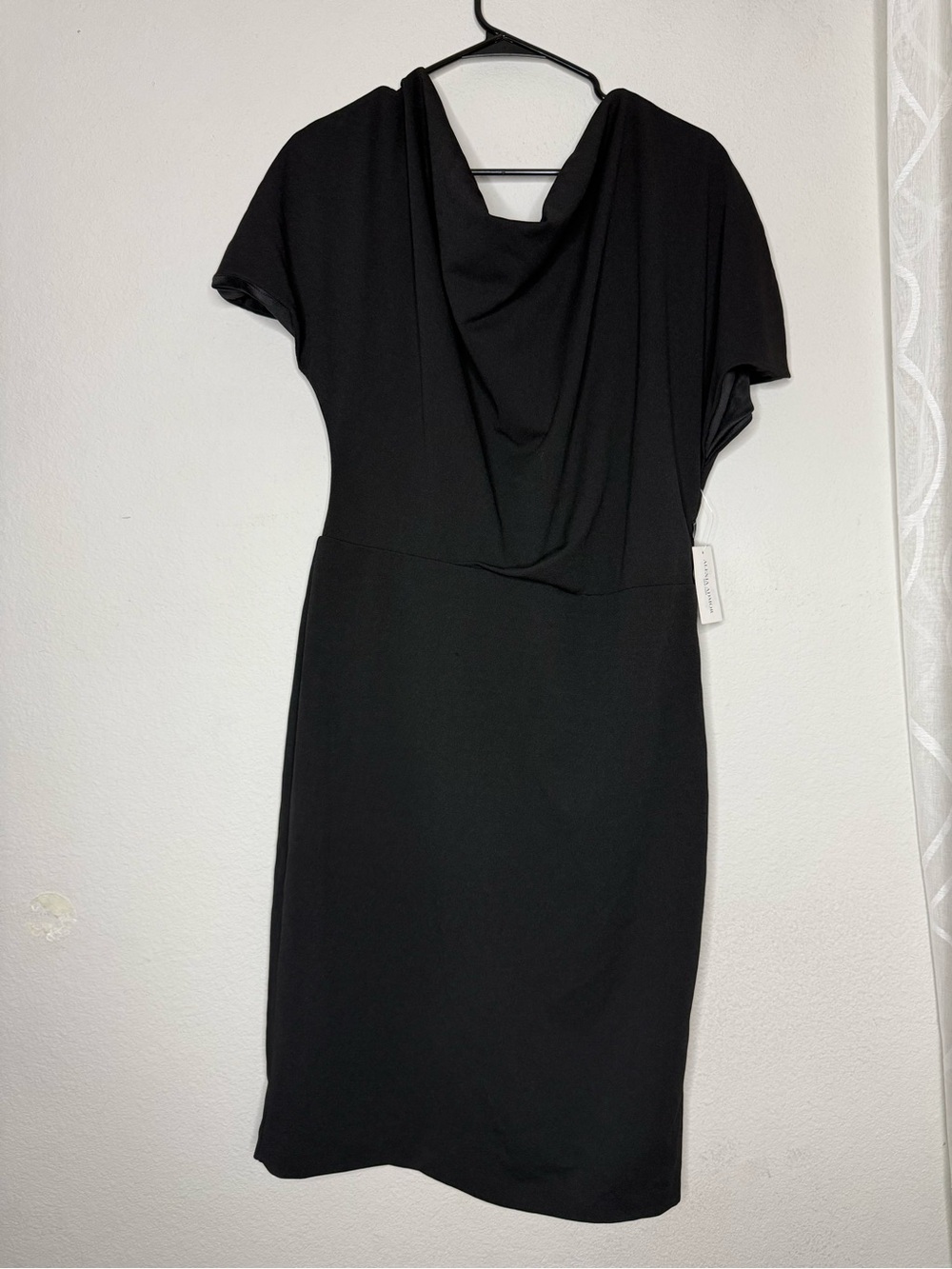 Alexia Admor Black Cowl Neck Sheath Dress